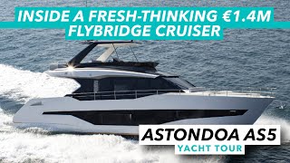 Inside a freshthinking €14m flybridge cruiser  Astondoa AS5 yacht tour  Motor Boat amp Yachting [upl. by Galateah757]