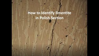 How to identify Ilmenite in polish section [upl. by Nirtak]