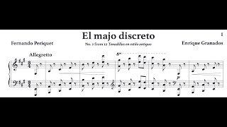 El majo discreto A Major Enrique Granados Piano Accompaniment [upl. by Yelsehc]