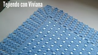 Orilla tejida a crochet para Sabanita o Manta [upl. by Elyrrad]