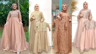 Gamis Brokat Macam Pilihan Warna Bayar COD [upl. by Eilrak]