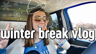 WINTER BREAK VLOG  moving in dunkin drama  making a vision board [upl. by Yttig]