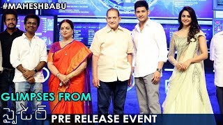 Glimpses from Spyder Pre Release Event  Mahesh Babu  Rakul Preet  SJ Surya  AR Murugadoss [upl. by Esnofla]