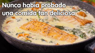 ¡Es la receta de salmon más deliciosa que he probado Comida rápida y abundante [upl. by Nairrot]