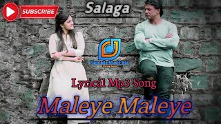 Kannada Hit Salaga movie song quotMaleye maleyequot Duniya Vijay  Sanjana Anand  Sanjith Hegde [upl. by Luamaj]