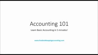 Accounting 101 Learn Basic Accounting in 7 Minutes [upl. by Leasia]