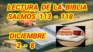 Lectura de la Biblia Salmos 113  118 Semana Diciembre 2  8 [upl. by Eenehs]