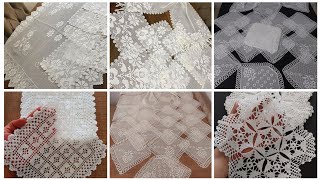 BRAND NEW eyecatching Trend Lace Blouse Tunic Shawl Runner Model Showcase croche crochet [upl. by Naitsirc]