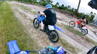 RACING MY 2 STROKE DIRT BIKE VS 4 STROKES [upl. by Riem978]