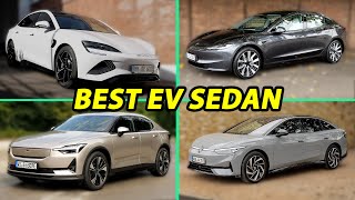 Tesla Model 3 vs BYD Seal vs VW ID7 vs Polestar 2 vs Ioniq 6 vs BMW i4 vs BMW i5  best EV sedan [upl. by Nylkaj]