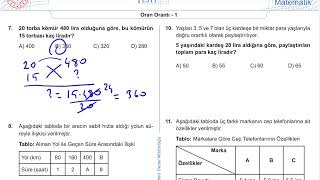 7 Sınıf Matematik Kazanım Kavrama Test 17 Oran Orantı Çözümler [upl. by Laiceps]