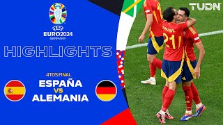 HIGHLIGHTS  España vs Alemania  UEFA EURO 2024  4tos  TUDN [upl. by Lanford]