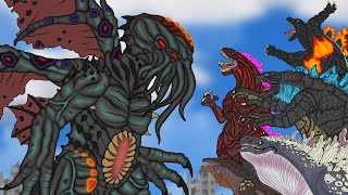 CTHULHU VS Godzilla amp Shin Godzilla amp Whale Godzilla amp Godzilla 1995 amp zilla JR [upl. by Ahsirk]