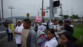 Farmworkers on strike at Sakuma Brothers Farms in Burlington [upl. by Orion]