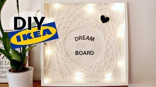 DIY  Comment Faire un Dreamboard  Tableau de vision positif et attrape rêve lumineux  TUTO IKEA [upl. by Coit450]