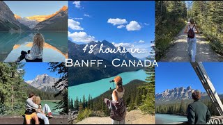 48 hours in banff  travel vlog touring canada camping hiking stunning view affordable travel [upl. by Nesnaj]