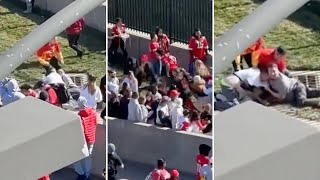 Chiefs Fans TACKLE OpenShooter After He Shot 10 People During Super Bowl Parade [upl. by Barncard]