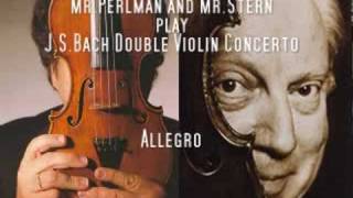 Itzhak Perlman and Isaac Stern play Bach Double Concerto 3 [upl. by Aneetsyrk]