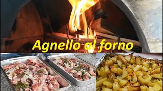 Agnello con patate al forno a legna ricetta per capretto o agnello [upl. by Eniac]