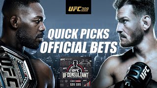 UFC 309 Jones vs Miocic  Quick Picks amp Official Bets [upl. by Ergener]