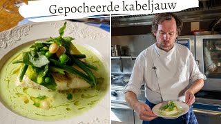 Koken met Rik de Jonge Gepocheerde Kabeljauw [upl. by Lerad]