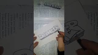 how to draw easy graffiti art graffiti shorts [upl. by Dolora]