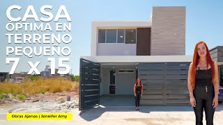 ÓPTIMA CASA con RECÁMARAS AMPLIAS en TERRENO PEQUEÑO en 7 x 15  Obras Ajenas  Jennifer Amy [upl. by Suiramaj]