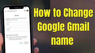 Google Gmail Ka Name Kesy Change Karen  How To Change Google Gmail Name 2024 [upl. by Odravde900]