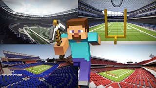 Exploring MASSIVE NFL Stadiums in Minecraft [upl. by Joela]