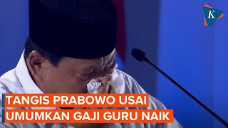 FULL Prabowo Menangis Usai Umumkan Gaji Guru Naik Mulai 2025 [upl. by Eddie]