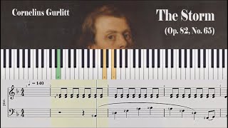 The Storm Op 82 No 65  Cornelius Gurlitt  Piano Sheet Music [upl. by Anon]