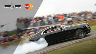 RollsRoyce Wraiths Incredible FOS Burnout [upl. by Laekim]