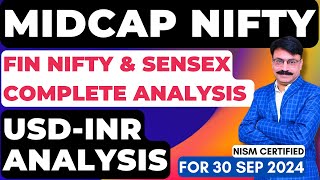 🔴MIDCAP NIFTY TOMORROW PREDICTION  30 SEPTEMBER MONDAY  FINNIFTY TOMORROWUSDINR ANALYSIS [upl. by Elyak]