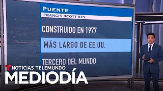 Puente colapsado es el más largo en su tipo del país y el tercero del mundo  Noticias Telemundo [upl. by Sisenej]