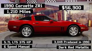 1990 Corvette ZR1 with 1210 Miles For Sale [upl. by Coward]