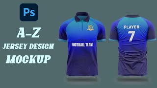 How to Make Jersey Mockup in Photoshop  Tshirt Mockup Photoshop Tutorial Bangla  Football Soccer [upl. by Kcirdnekel87]