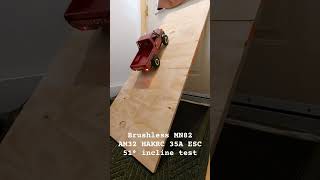 MN82 brushless AM32 ESC incline test [upl. by Dilaw]