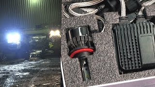 Canbus Pr 6000 LED Snowmobile Install amp Compare to Stock Bulbs [upl. by Cassady415]