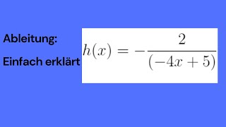 Ableitung von Brüchen mit x im Nenner [upl. by Kameko]