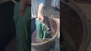 Watch how yarn is dyed with indigo [upl. by Gayel]