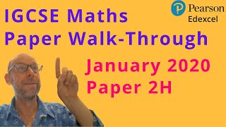 Edexcel IGCSE January 2020 Paper 2H Complete RunThrough and Grade Boundaries [upl. by Atteuqaj68]