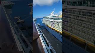 Listening two cruise ships with a horn battle shorts cruiseship battle [upl. by Ib703]