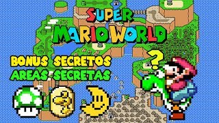 Super Mario World  Todos os Bônus e Áreas SECRETAS [upl. by Bogey]