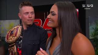 Awesome Truth amp Kiana James meets Adam Pearce at Backstage Raw May 13 2024 [upl. by Brennen]