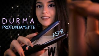 ASMR CHAPINHA NO SEU CABELO Escova Óleo Atenção Pessoal Camadas ♡ ASMR Cabeleireiro ASMR BR [upl. by Aislehc]