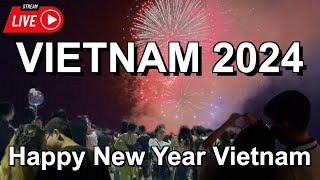 New Year 2024 Ho Chi Minh City Fireworks 🇻🇳 New Year Countdown Vietnam 2024 [upl. by Annez]