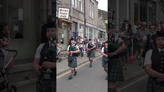 scotlandthebrave as Ballater PipeBand parade giant duck for 2024 Ballater Duck Festival shorts [upl. by Enenej18]