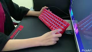 GK61 UNBOXING Red EditionGateron Optical Blue Switches [upl. by Ostler]