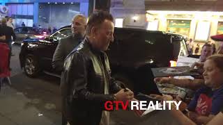 Bruce Springsteen with fans outside Broadway play on GTV Reality [upl. by Wailoo]