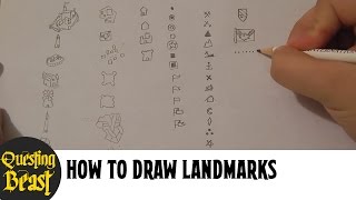 How to Draw Landmarks Fantasy Map Making Tutorial for DnD [upl. by Arodaeht77]